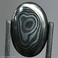 Authentic Crown Of Silver Psilomelane Gemstone Cabochon Hand Crafted by Lexx Stones 26.5 Carats