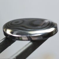 Authentic Crown Of Silver Plume Psilomelane Double Bulls Eye Cabochon Hand Crafted by Lexx Stones 25.5 Carats