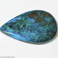 Old Stock Vibrant Frisby Chrysocolla Cuprite Malachite  Cabochon Hand Crafted By Lexx Stones 119 Carats