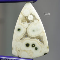 Rare Agatized Ghost White Botryoidal Ocean Jasper Gemstone Cabochon Hand Crafted By LEXX STONES 58 Carats