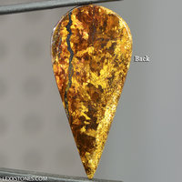 Chatoyant Golden Amphibolite Gemstone Cabochon Hand Cut And Polished By LEXX STONES 40 Carats
