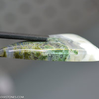 Old Stock Moss and Snow Horse Canyon Agate  Gemstone Cabochon Hand Crafted By Lexx Stones 72 Carats