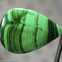 Vibrant Chatoyant Congo Malachite Gemstone Cabochon Hand Crafted By Lexx Stones 104 Carats