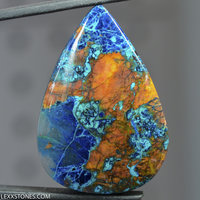 Super Colorful Quantum Quattro Silica Namibian Shattuckite Chrysocolla Malachite Cuprite Gemstone Cabochon Hand Crafted By Lexx Stones 93.5 Carats