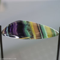 Colorful Banded Argentine Rainbow Fluorite Cabochon Hand Crafted by Lexx Stones 130 Carats