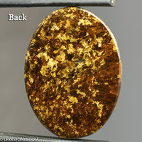 Chatoyant Golden Amphibolite Gemstone Cabochon Hand Cut And Polished By LEXX STONES 37 Carats