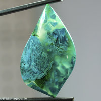 Old Stock Morenci Mine Druzy Gem Silica Chrysocolla Malachite Plume Cabochon Hand Crafted By Lexx Stones 65 Carats
