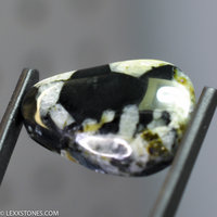 Edward's Black Nephrite Jade  Gemstone Cabochon Hand Crafted by LEXX STONES 38Carats