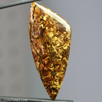Sparkly Chatoyant Golden Amphibolite  Gemstone Cabochon Hand Cut And Polished By LEXX STONES 64 Carats