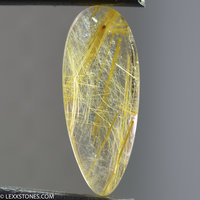 Natural Brazilian Rutilated Quartz Gemstone Cabochon Hand Crafted By LEXX STONES 20 Carats