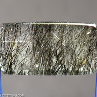 Natural Brazilian Black Tourmalinated Rutile Quartz Gemstone Cabochon Hand Crafted By LEXX STONES 18.5 Carats