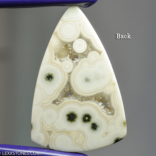 Rare Agatized Ghost White Botryoidal Ocean Jasper Gemstone Cabochon Hand Crafted By LEXX STONES 58 Carats