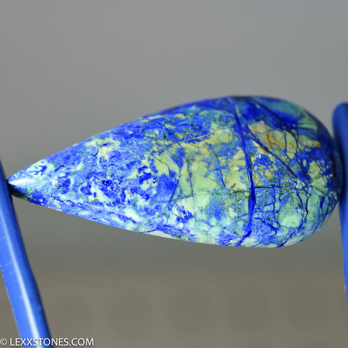 Rare Old Stock Natural Bluebird Mine Chrysocolla Malachite Azurite Cabochon Hand Crafted by LEXX STONES 47 Carats