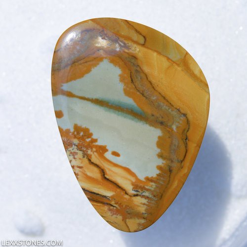 High Grade Scenic Owyhee Picture Jasper Gemstone Cabochon Hand Crafted By LEXX STONES 89 Carats