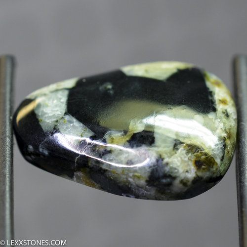 Edward's Black Nephrite Jade  Gemstone Cabochon Hand Crafted by LEXX STONES 38Carats