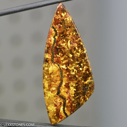 Sparkly Chatoyant Golden Amphibolite  Gemstone Cabochon Hand Cut And Polished By LEXX STONES 64 Carats
