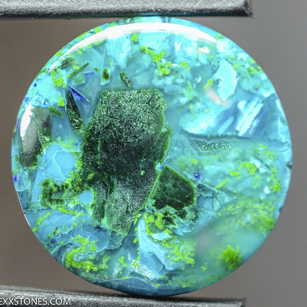 Morenci Mine Gem Silica Chatoyant Chrysocolla Malachite Azurite Lexx Stones