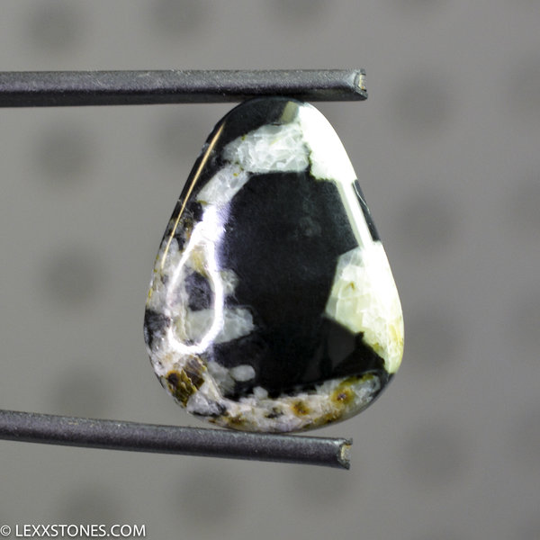 Edward's Black Nephrite Jade  Gemstone Cabochon Hand Crafted by LEXX STONES 38Carats