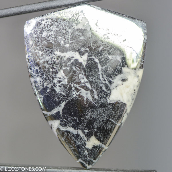 Rare Native Silver In Cobaltite Gemstone Heart Cabochon Hand Crafted by Lexx Stones 126 Carats