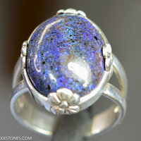 Andamooka Matrix Opal Sterling Silver Ring  Lexx Stones