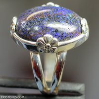 Andamooka Matrix Opal Sterling Silver Ring  Lexx Stones