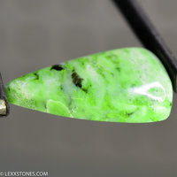 Rare Pre-Embargo Burmese Glowing Green Maw Sit Sit Gemstone Cabochon Hand Crafted by LEXX STONES 20 Carats