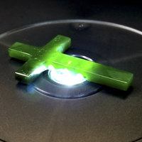 Rare Polar Nephrite Jade Gemstone Cross Hand Crafted by LEXX STONES 51 Carats