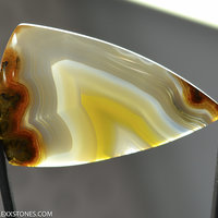 Parallax Banded Agua Nueva Agate Gemstone Cabochon Hand Crafted By LEXX STONES 70 Carats