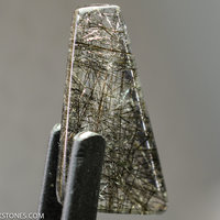 Natural Brazilian Black Tourmalinated Rutile Quartz Gemstone Cabochon Hand Crafted By LEXX STONES 19.5 Carats