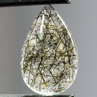 Natural Brazilian Black Tourmalinated Rutile Quartz Gemstone Cabochon Hand Crafted By LEXX STONES 10 Carats