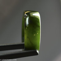 High Grade Cassiar Mountain BC  Nephrite Jade Gemstone Ring Size 10 Hand Carved by LEXX STONES