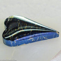 Rare High Grade Iridescent Leonard Mine Covellite Gemstone Asymmetric Heart Cabochon Hand Crafted By LEXX STONES 66 Carats