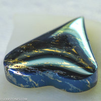 Rare High Grade Iridescent Leonard Mine Covellite Gemstone Asymmetric Heart Cabochon Hand Crafted By LEXX STONES 66 Carats