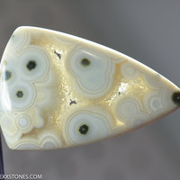Rare Agatized Ghost White Botryoidal Ocean Jasper Gemstone Cabochon Hand Crafted By LEXX STONES 58 Carats