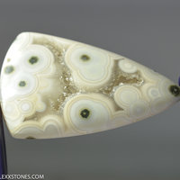Rare Agatized Ghost White Botryoidal Ocean Jasper Gemstone Cabochon Hand Crafted By LEXX STONES 58 Carats