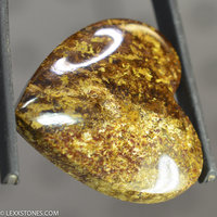 Chatoyant Golden Amphibolite Gemstone Heart Cabochon Hand Cut And Polished By LEXX STONES 55 Carats