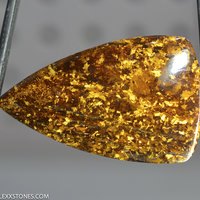 Chatoyant Golden Amphibolite Gemstone Cabochon Hand Cut And Polished By LEXX STONES 90 Carats