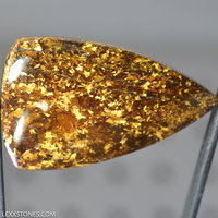 Chatoyant Golden Amphibolite Gemstone Cabochon Hand Cut And Polished By LEXX STONES 90 Carats