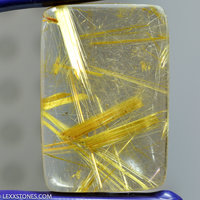 Golden Haystacks Criss Cross Natural Brazilian Rutilated Quartz Gemstone Cabochon Hand Crafted By LEXX STONES 93 Carats