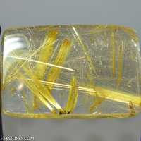 Golden Haystacks Criss Cross Natural Brazilian Rutilated Quartz Gemstone Cabochon Hand Crafted By LEXX STONES 93 Carats