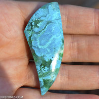 Old Stock Chrysocolla Malachite Inspiration Mine, Gila County, Arizona Cabochon Hand Crafted By Lexx Stones 48 Carats