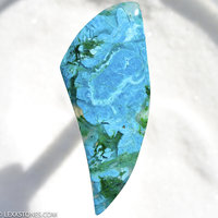 Old Stock Chrysocolla Malachite Inspiration Mine, Gila County, Arizona Cabochon Hand Crafted By Lexx Stones 48 Carats