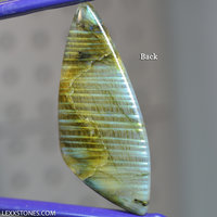 Flashy Blue Gold Silver Madagascar Labradorite Cabochon Shimmering Labradoresence Hand Crafted By LEXX STONES 83 Carats