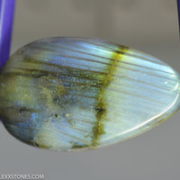 Flashy Blue Gold Silver Madagascar Labradorite Cabochon Shimmering Labradoresence Hand Crafted By LEXX STONES 91 Carats