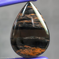 Mahogany 3D Ribbon Obsidian Gemstone Cabochon Hand Crafted By LEXX STONES 52 Carats
