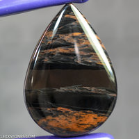 Mahogany 3D Ribbon Obsidian Gemstone Cabochon Hand Crafted By LEXX STONES 52 Carats