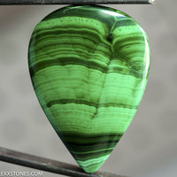 Vibrant Chatoyant Congo Malachite Gemstone Cabochon Hand Crafted By Lexx Stones 104 Carats