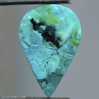 Old Stock Morenci Mine Druzy Gem Silica Chrysocolla Malachite Cabochon Hand Crafted By Lexx Stones 23 Carats