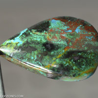 Parrot Wing Chrysocolla Malachite Gemstone Cabochon Hand Crafted By Lexx Stones 44 Carats