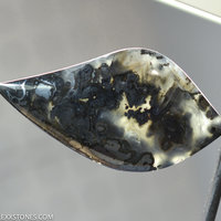 Authentic Crown Of Silver Plume Psilomelane Gemstone Cabochon Hand Crafted by Lexx Stones 55 Carats